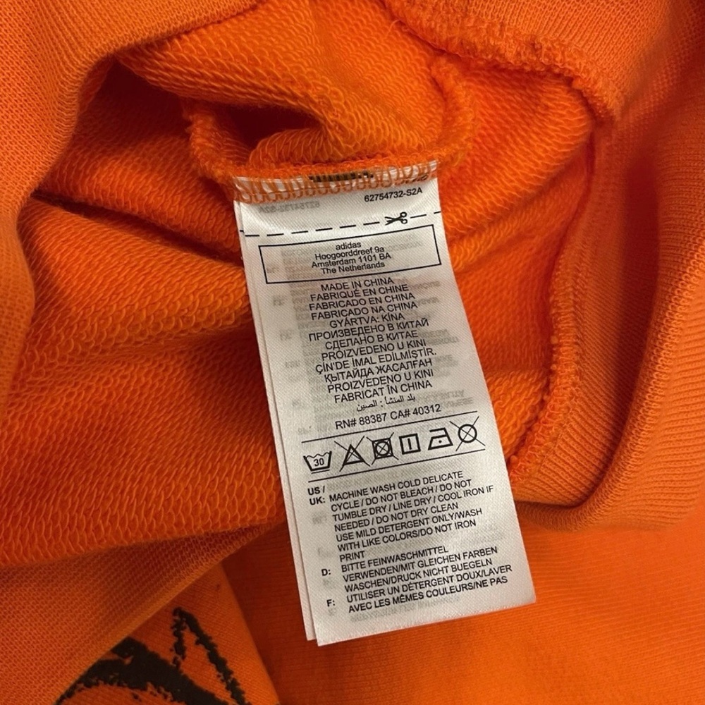 Adidas x Sean Wotherspoon Hoodie Orange Pullover Men’s Medium HI3303 - Picture 7 of 8